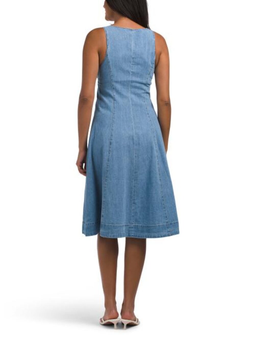 VELVET HEART V-neck Denim Dress - Picture 2 of 2